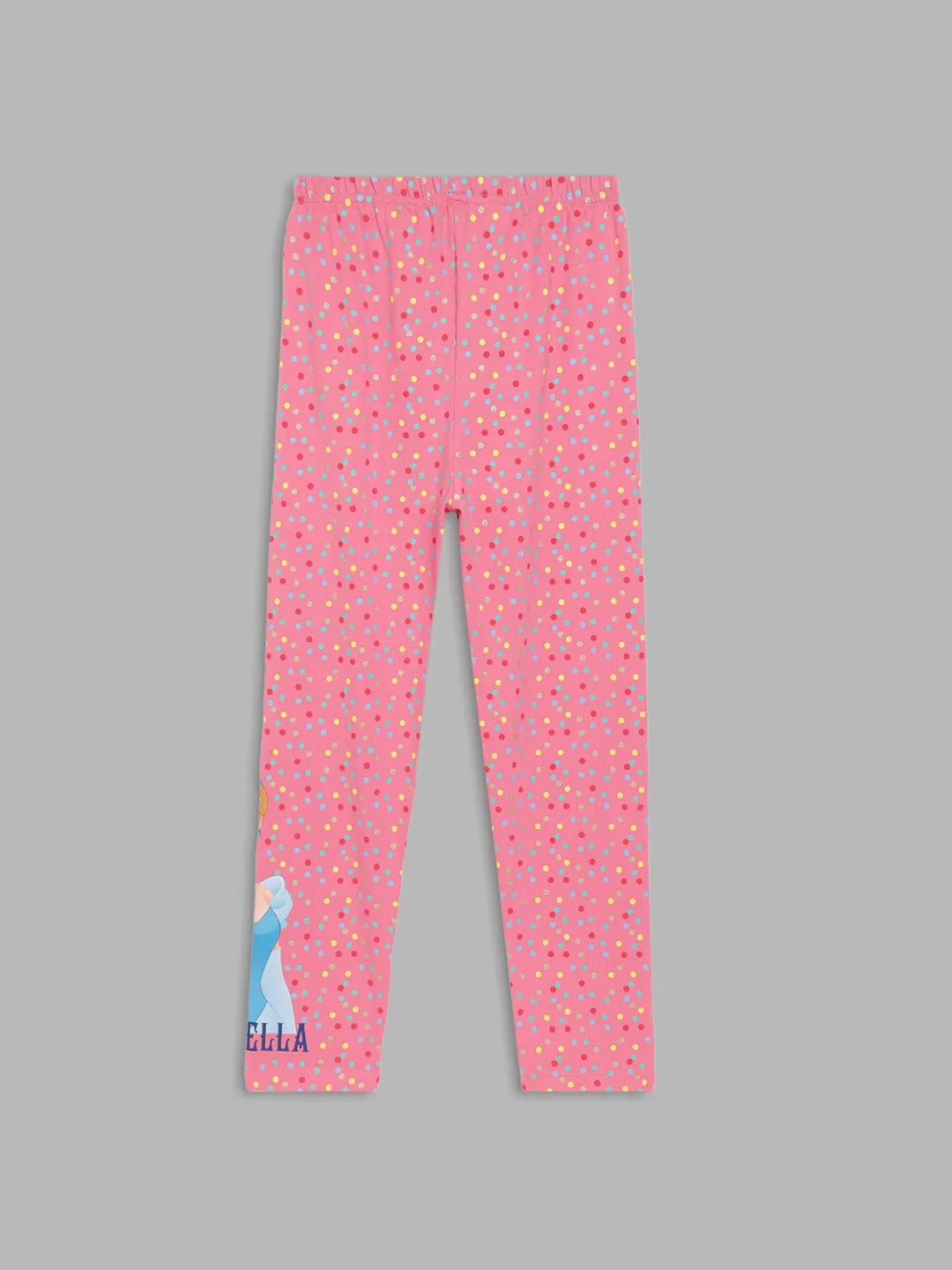 Blue Giraffe Girls Pink Printed Regular Fit Legging