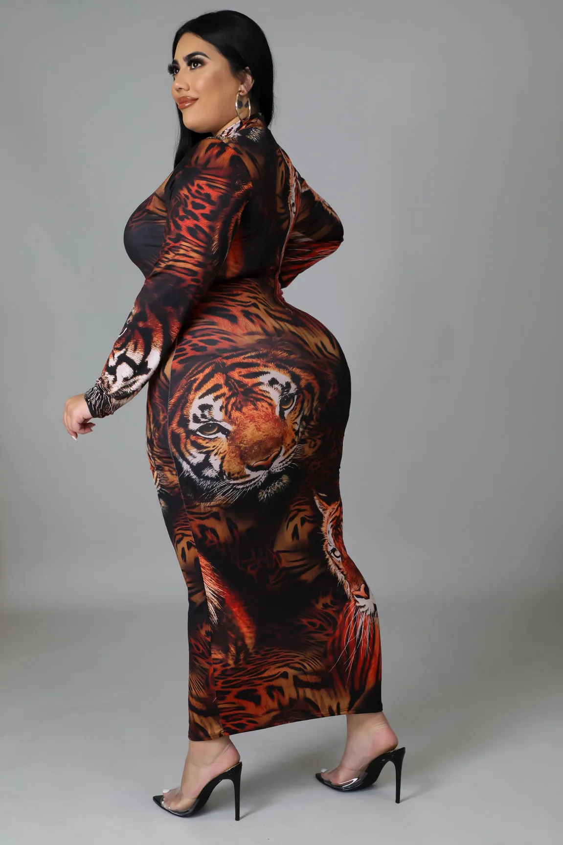 Cat Wild Maxi Dress (Plus Size)