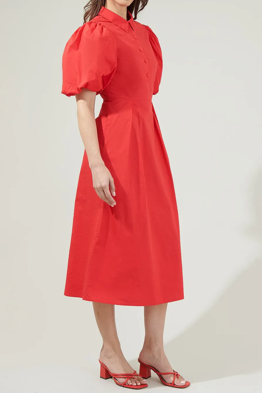 Collared Midi Length Dresses