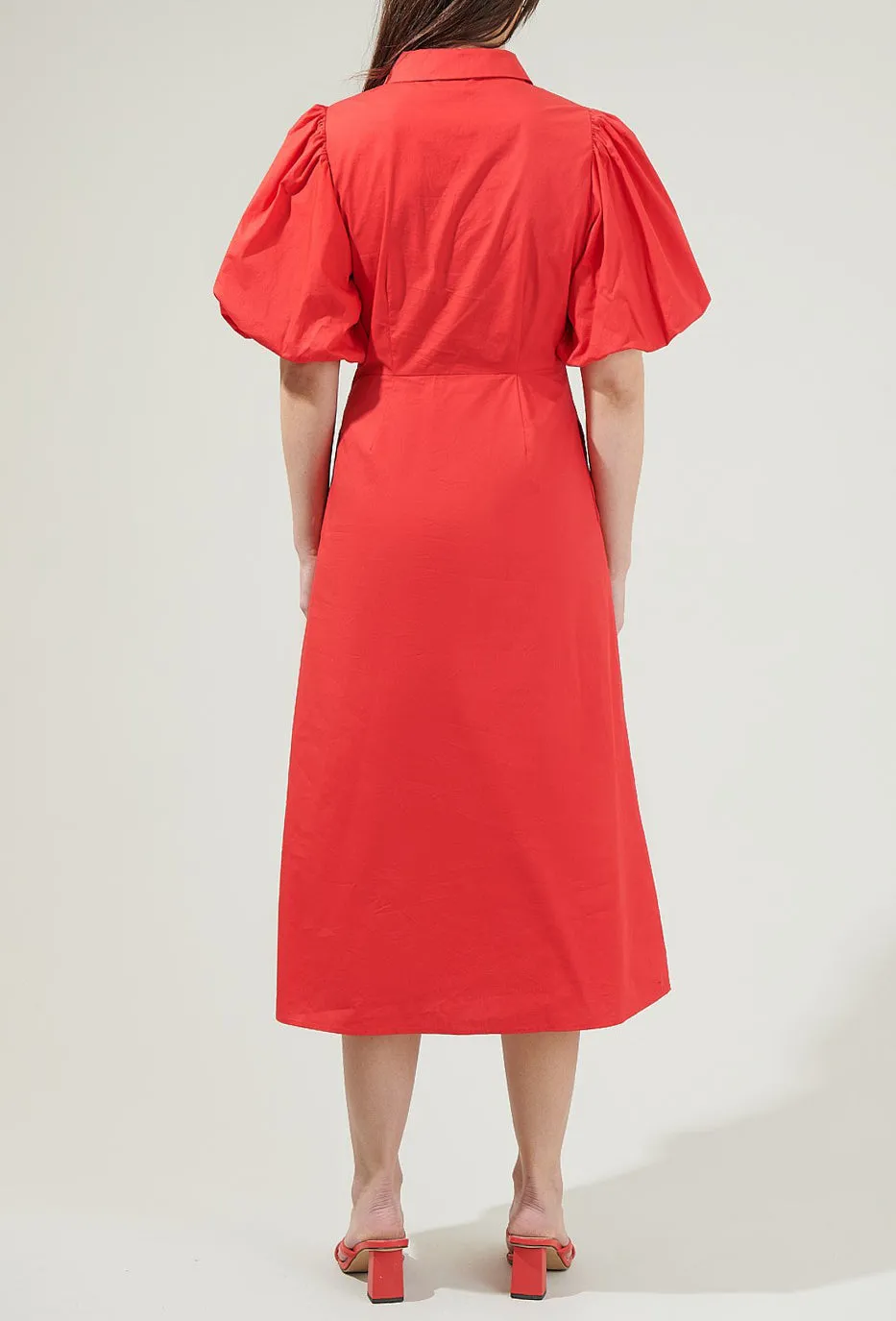 Collared Midi Length Dresses