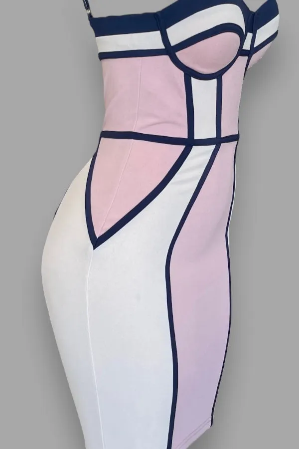 Color Block Strap Dress