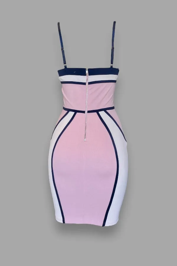 Color Block Strap Dress