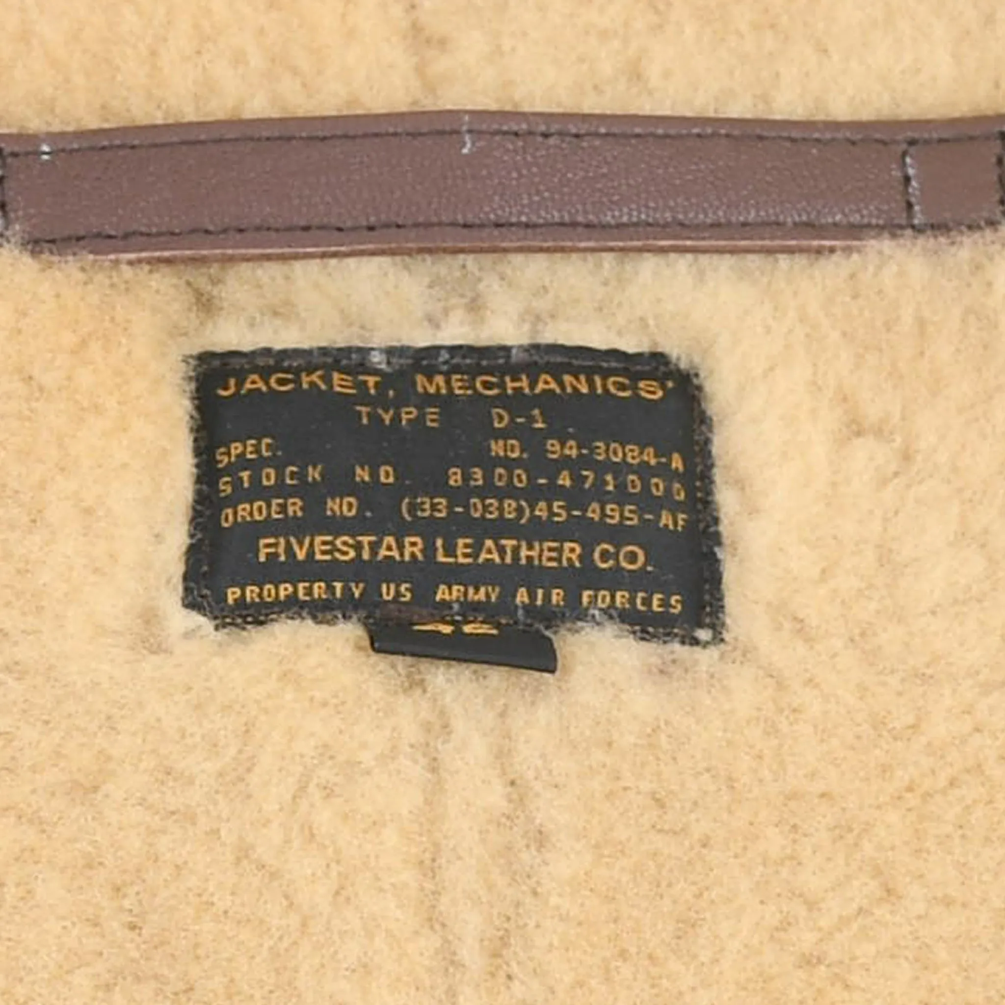 FiveStar Leather USAAF Type D-1 Mechanics Jacket Winter