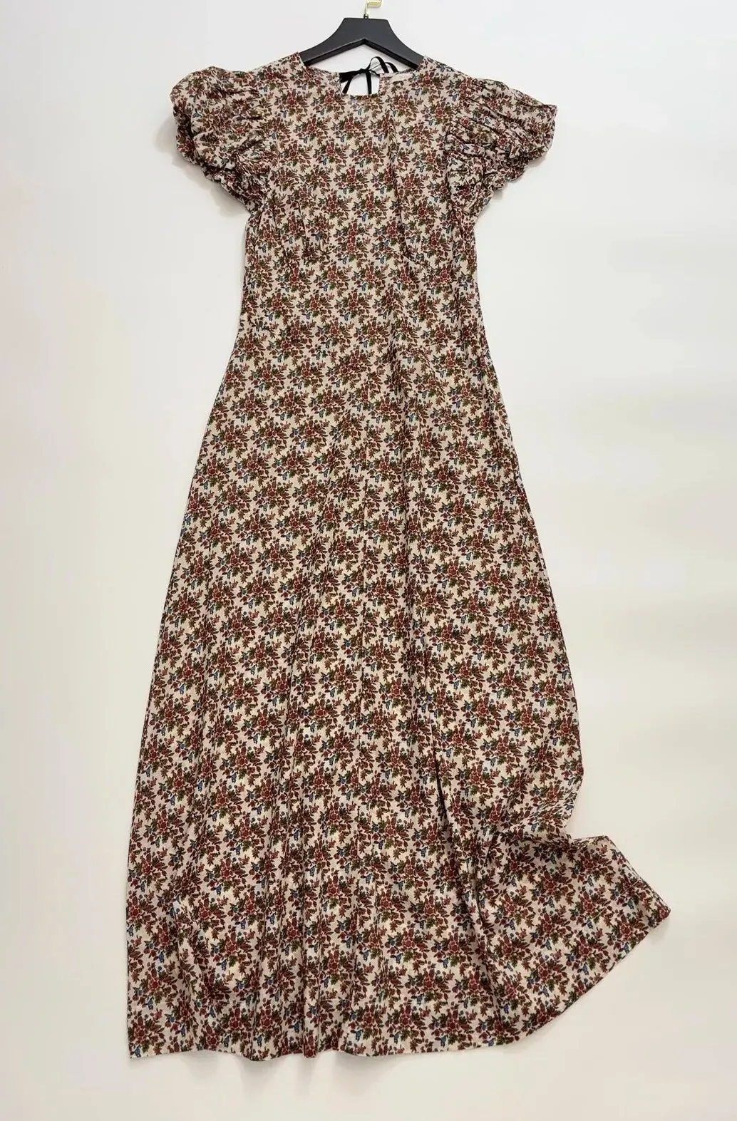 Floral Print Cotton Midi Dress for Holidays