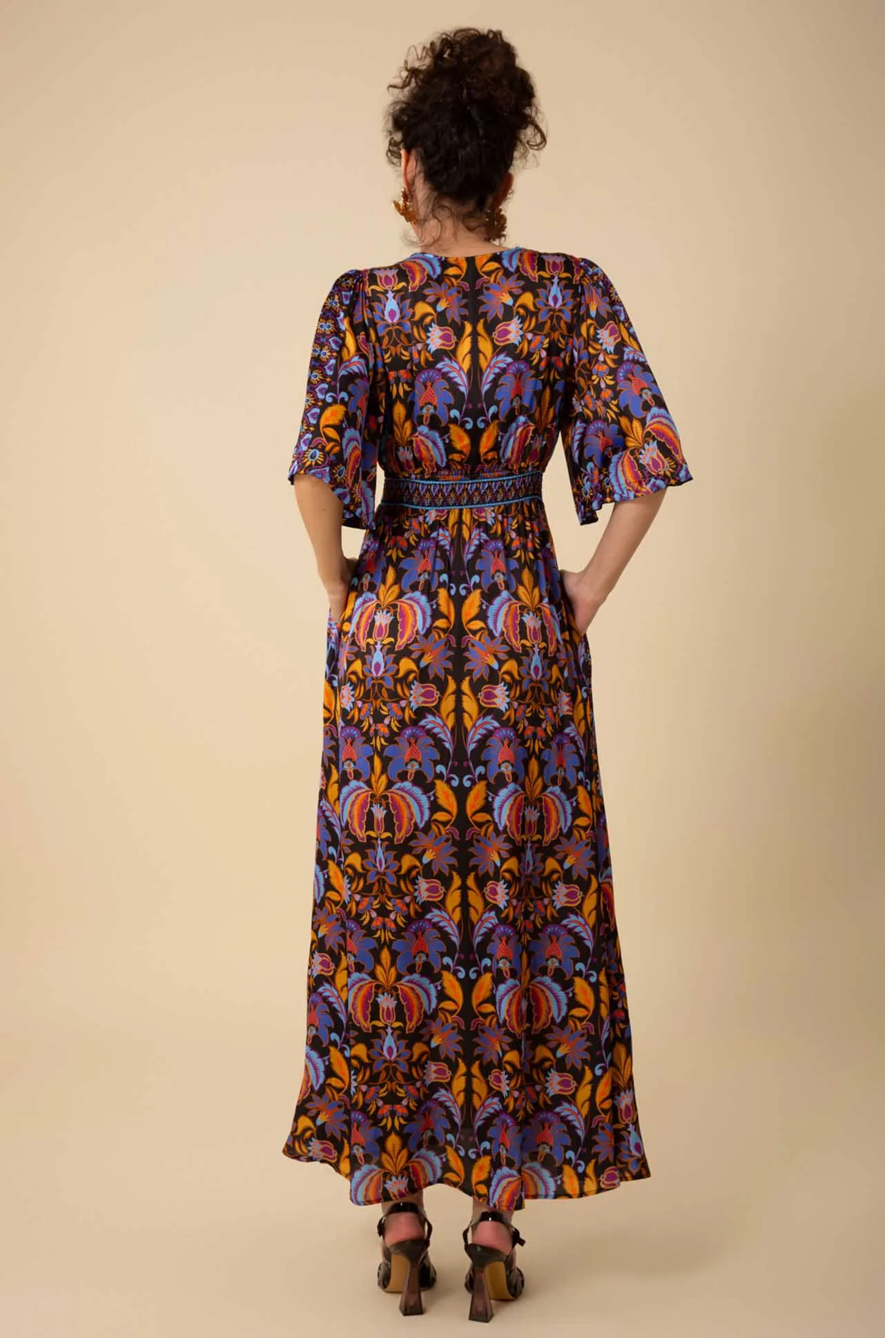 Hale Bob - Felicity V Neck Maxi Dress in Black