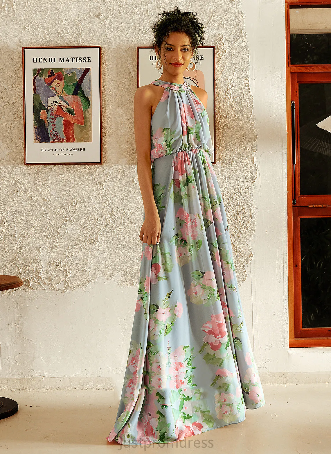 Halter A-line Margaret Formal Dresses Dresses