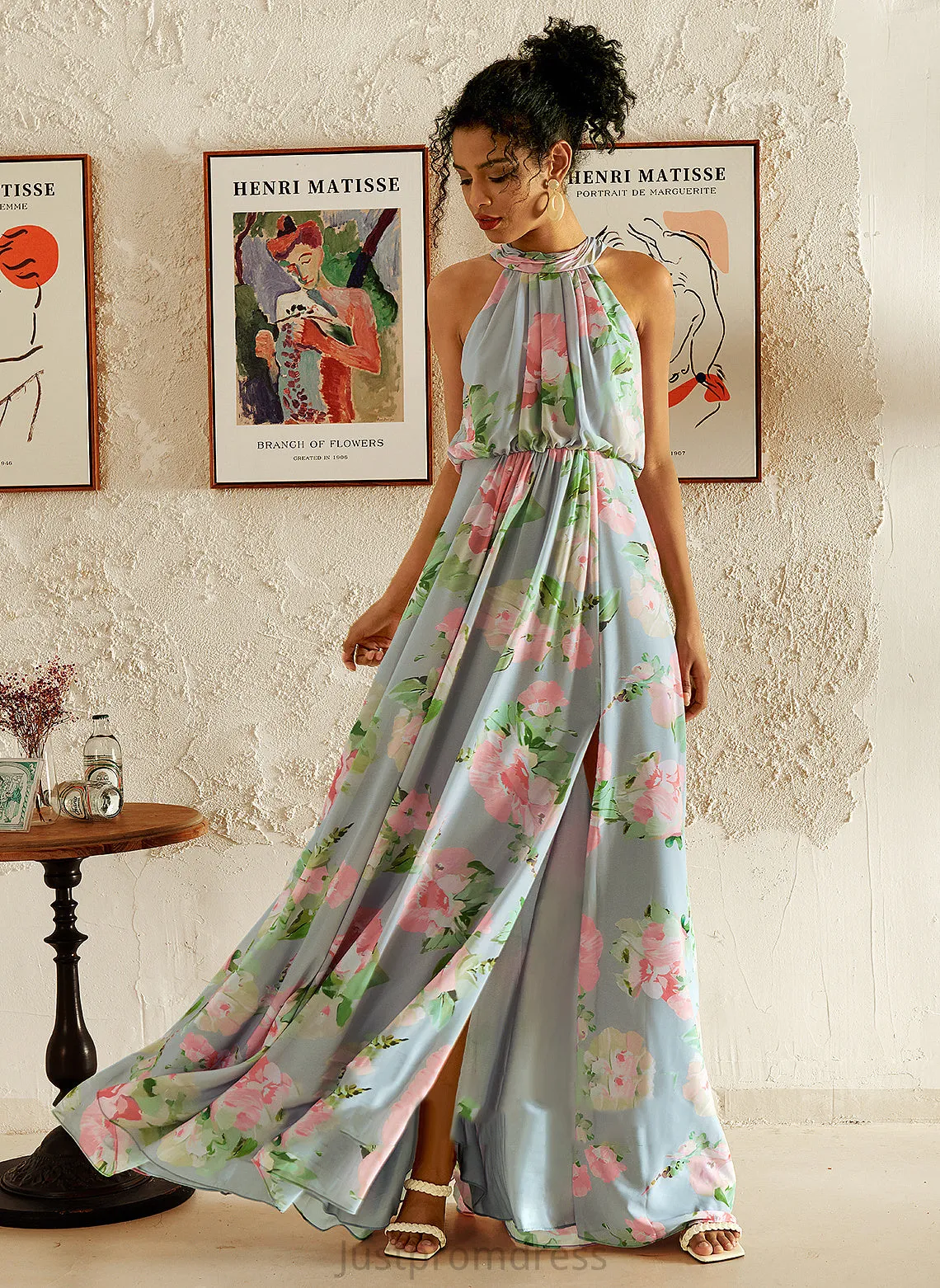 Halter A-line Margaret Formal Dresses Dresses