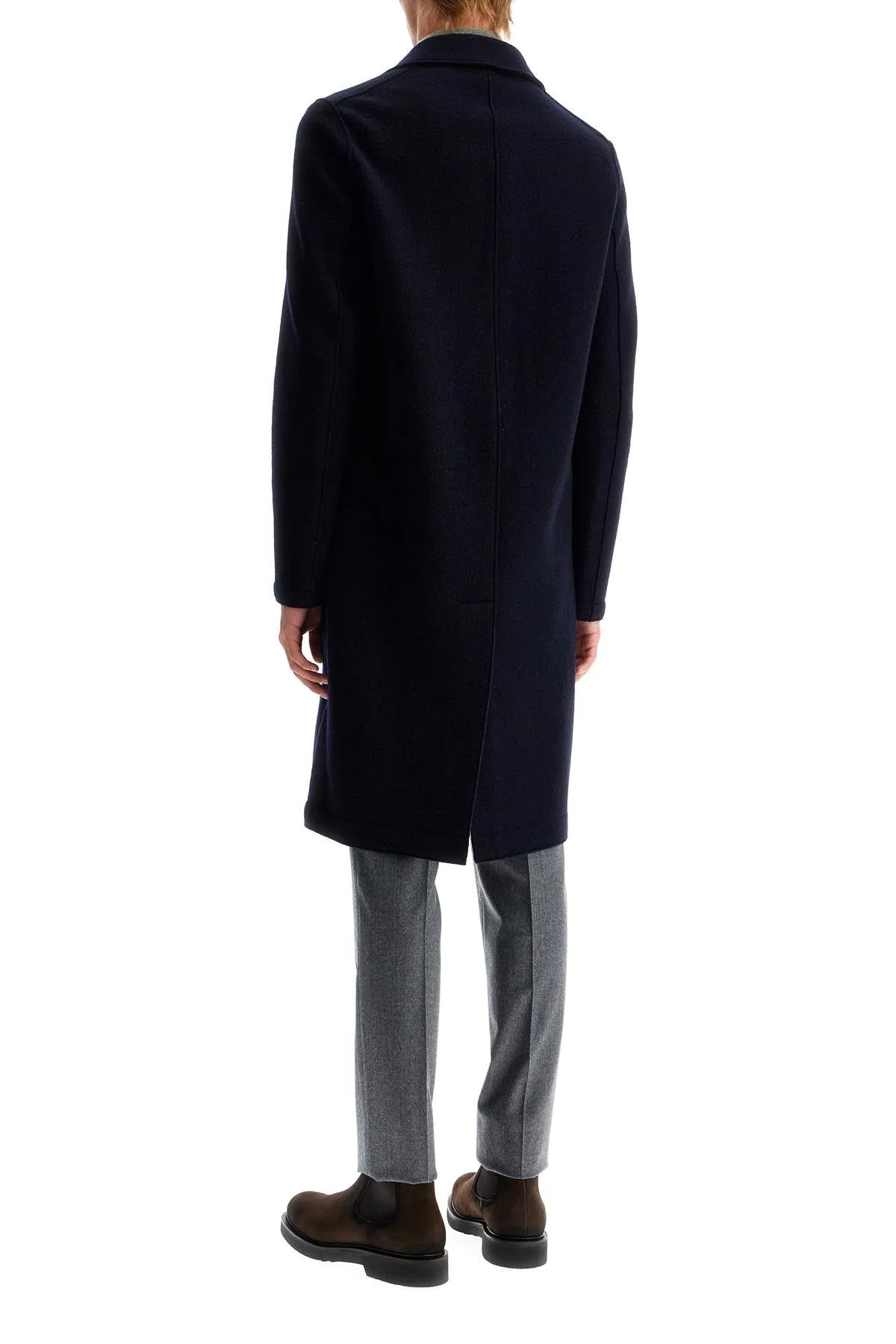 Harris Wharf London Single-Breasted Wool Coat In Boiled