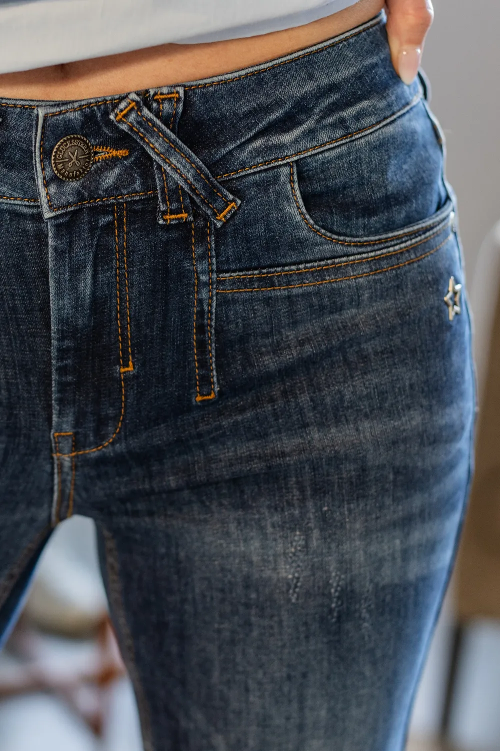 Jeans - BOOTCUT - MELINA Mandarinenblau