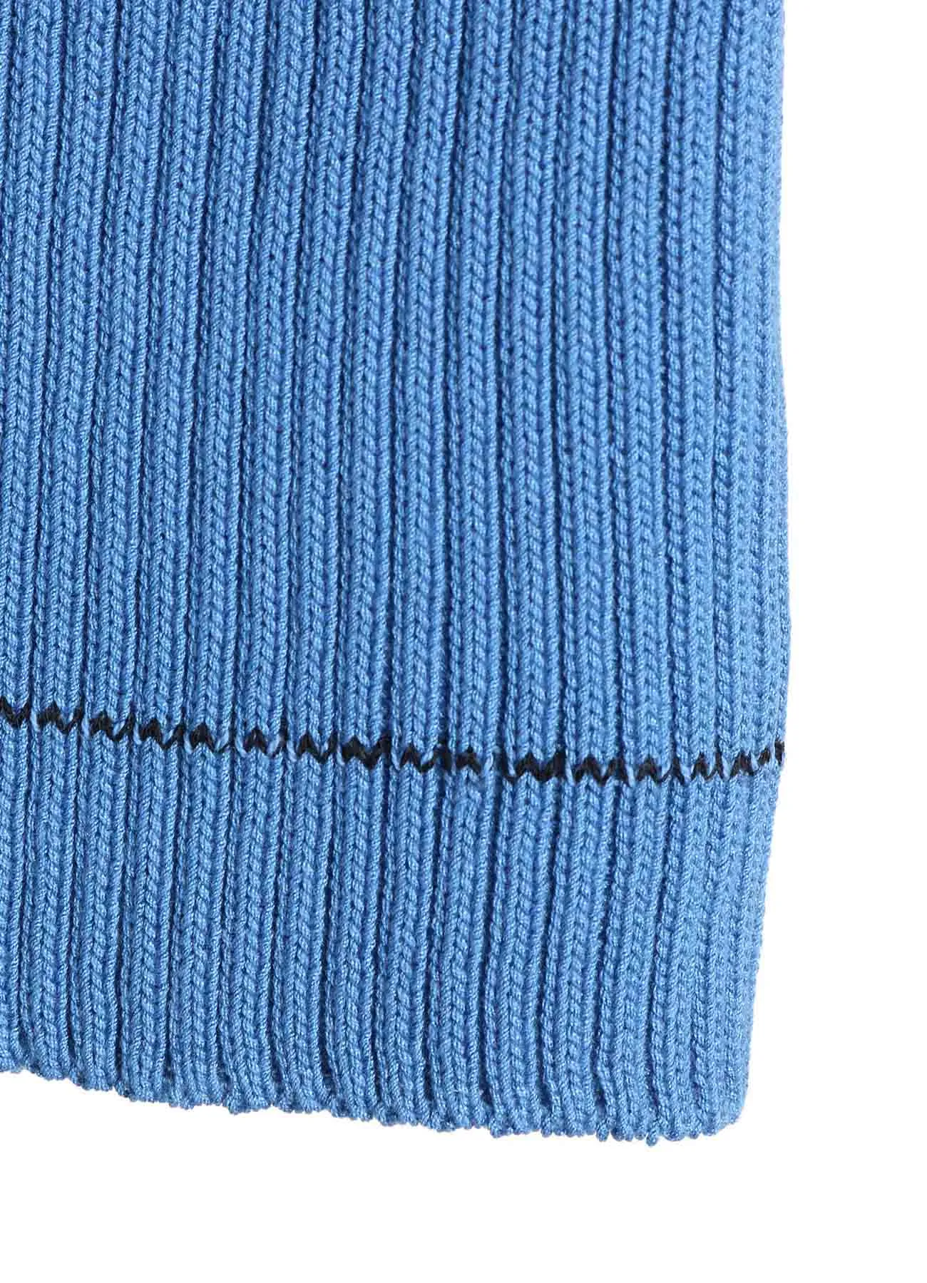 RIB STITCH TWISTED LONG SLEEVE RIB CROPPED PULLOVER