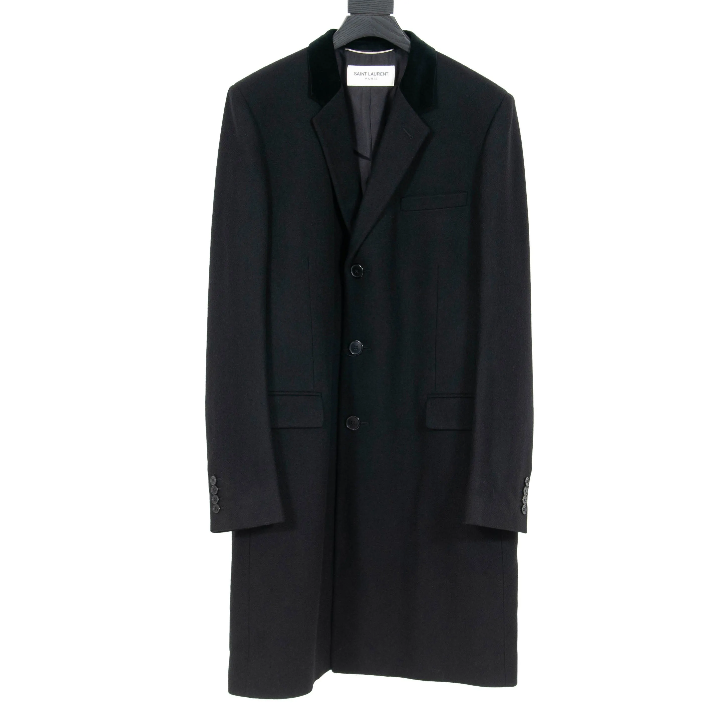 Velvet Collar Chesterfield Coat