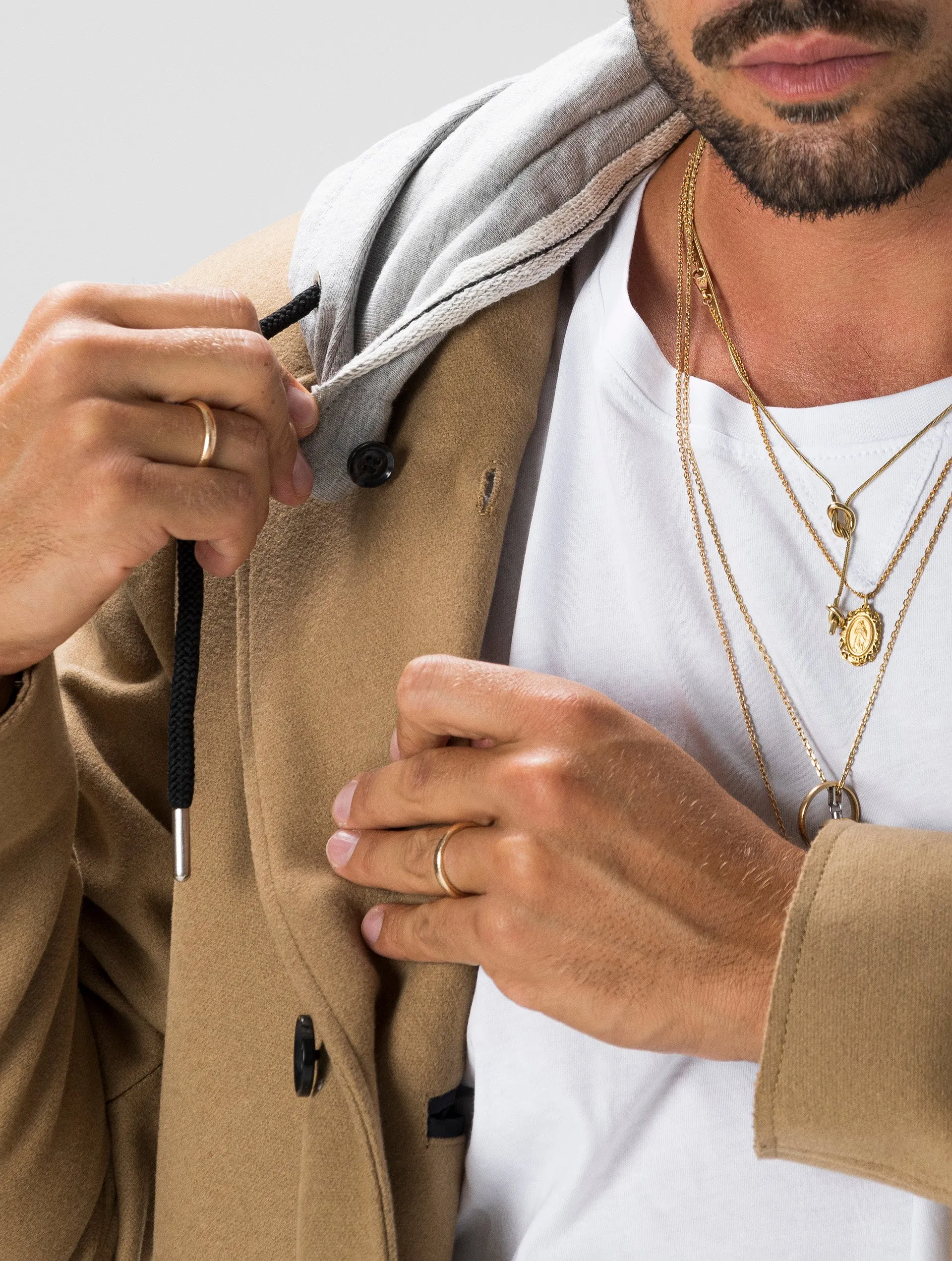 W-DEXTY COAT IN CAMEL AND GREY