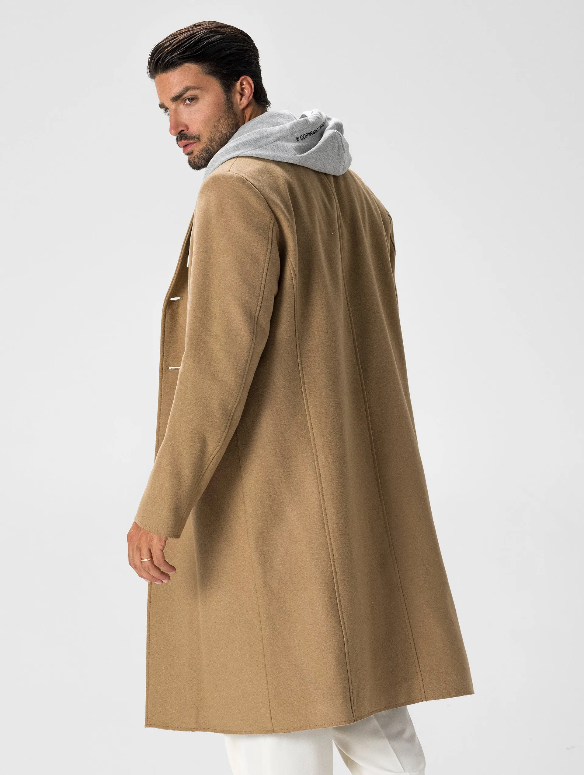 W-DEXTY COAT IN CAMEL AND GREY