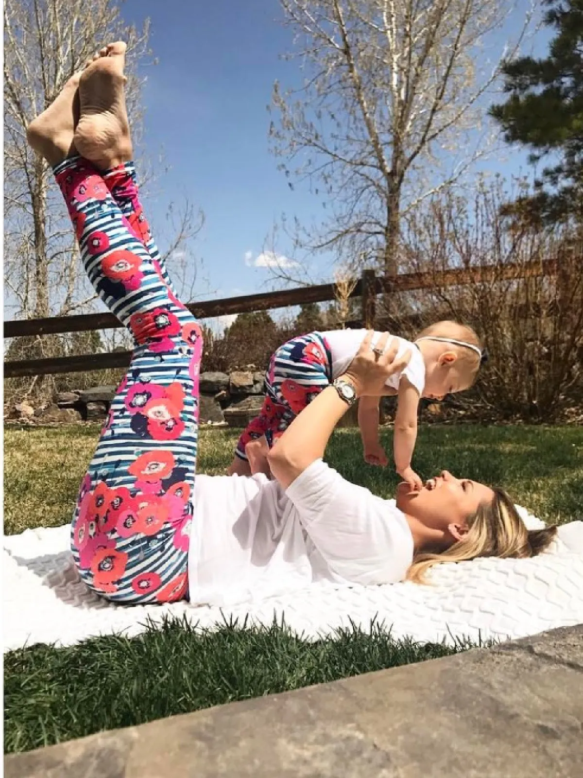 Women's Flowers & Stripes Leggings