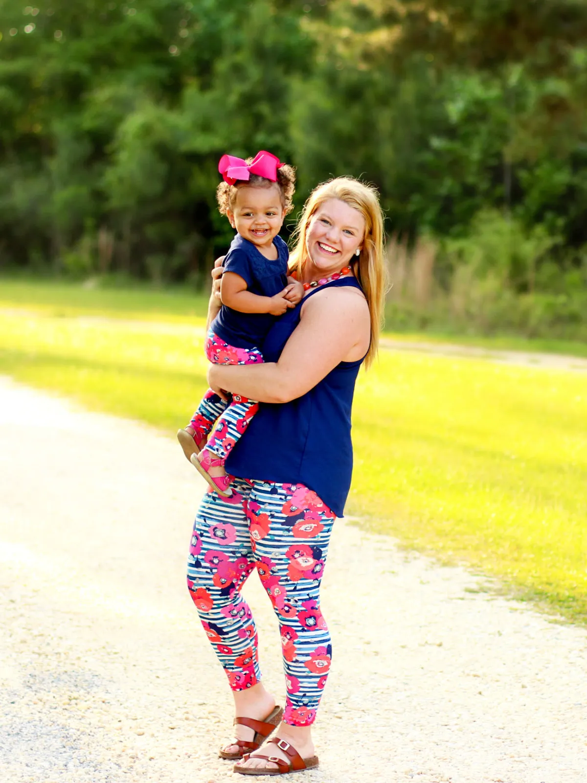 Women's Flowers & Stripes Leggings