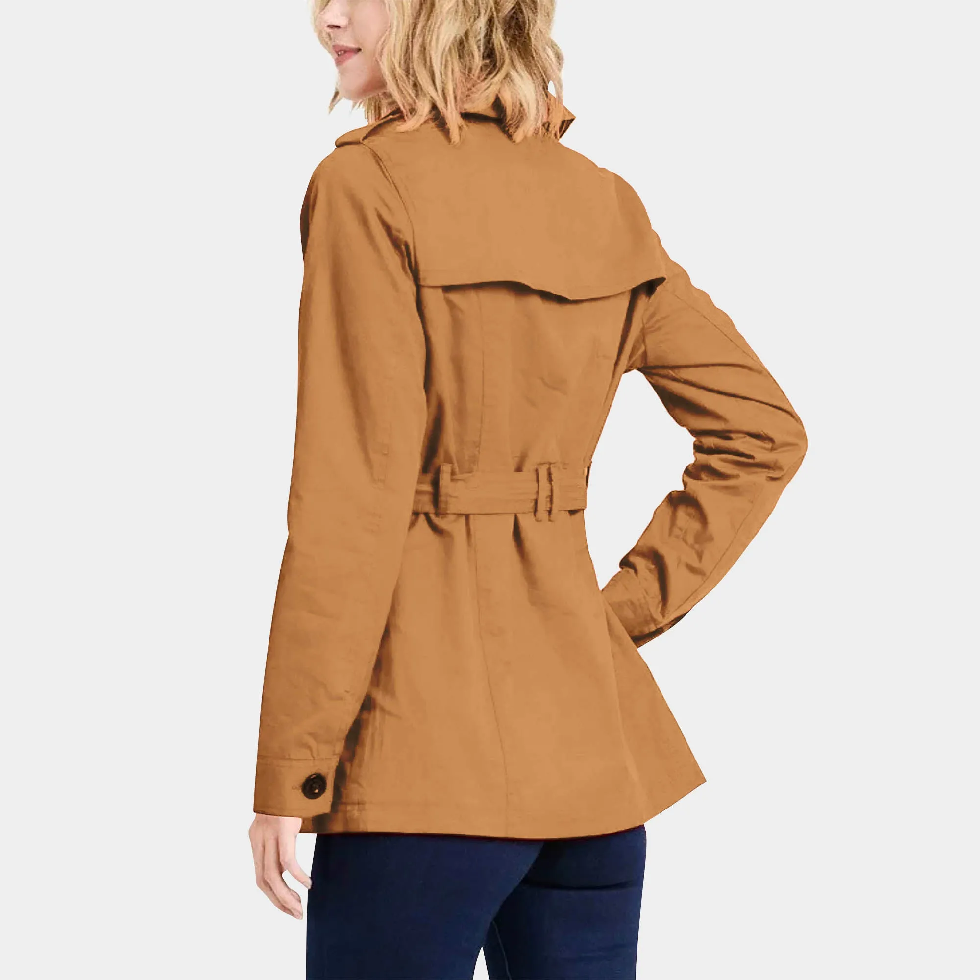 Women's Trench Coat with Fur Lining