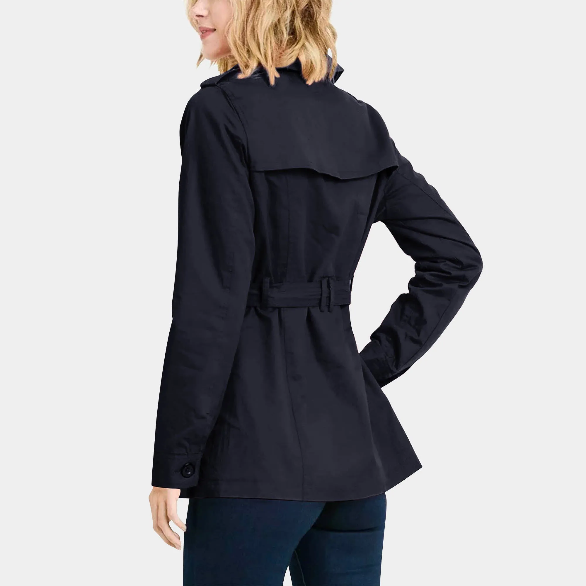 Women's Trench Coat with Fur Lining