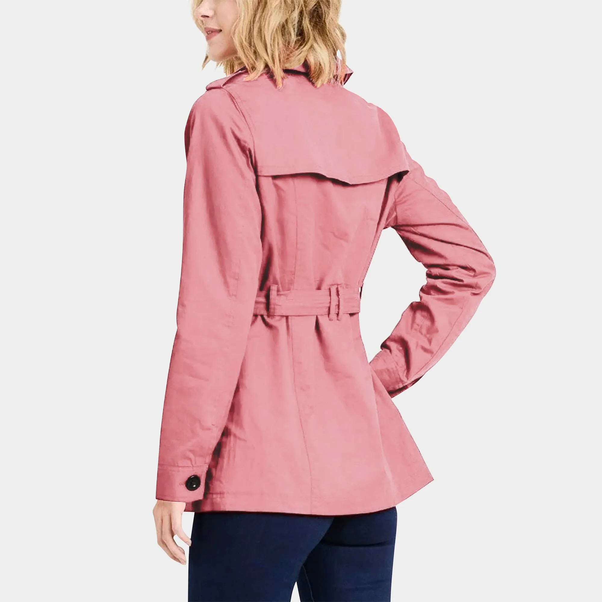 Women's Trench Coat with Fur Lining