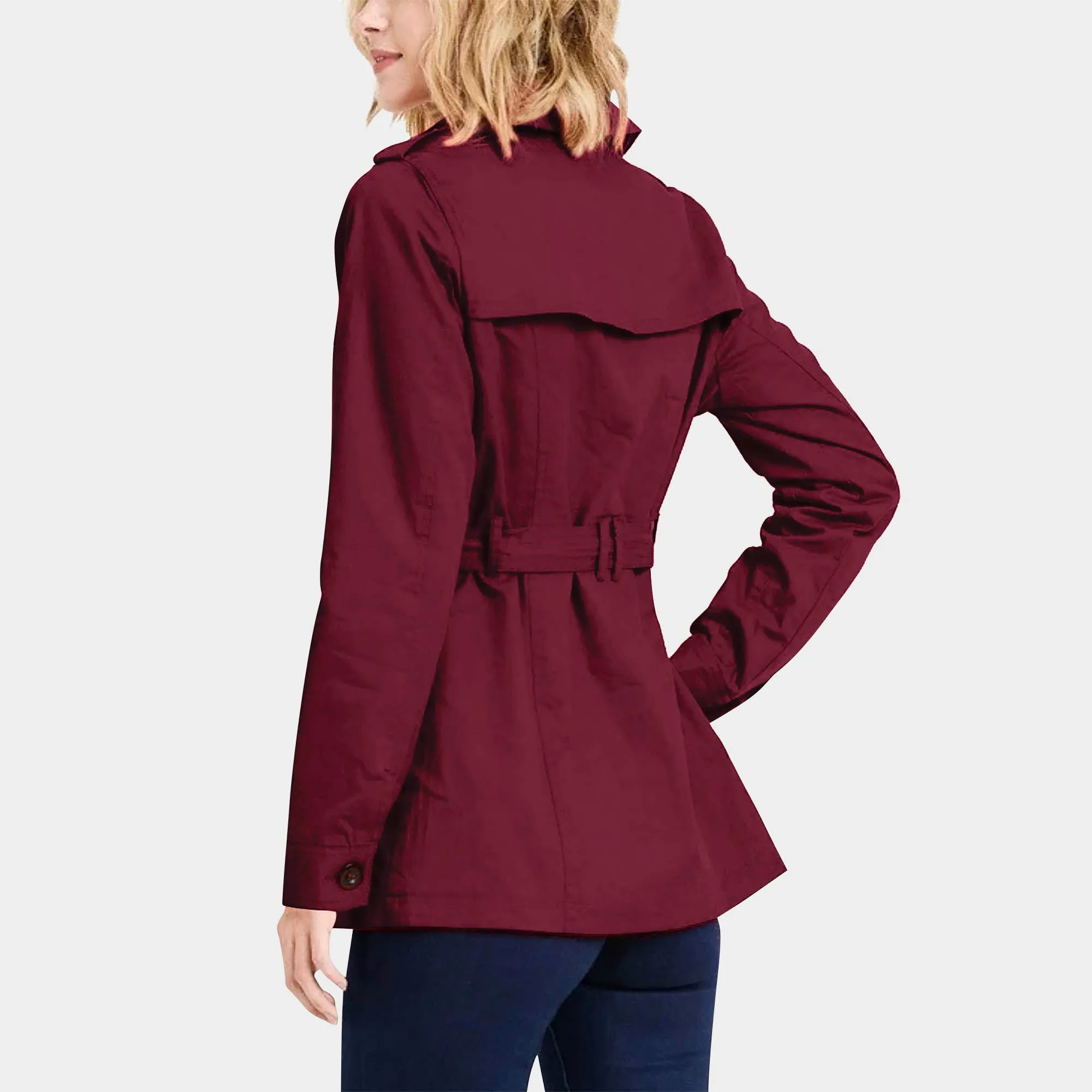 Women's Trench Coat with Fur Lining