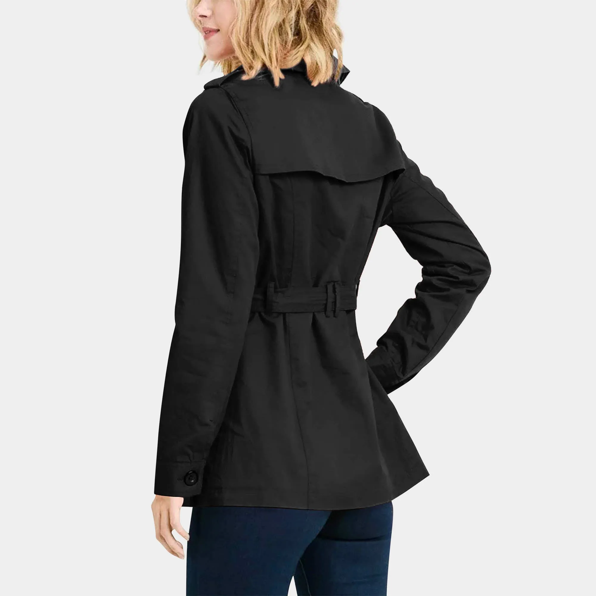 Women's Trench Coat with Fur Lining