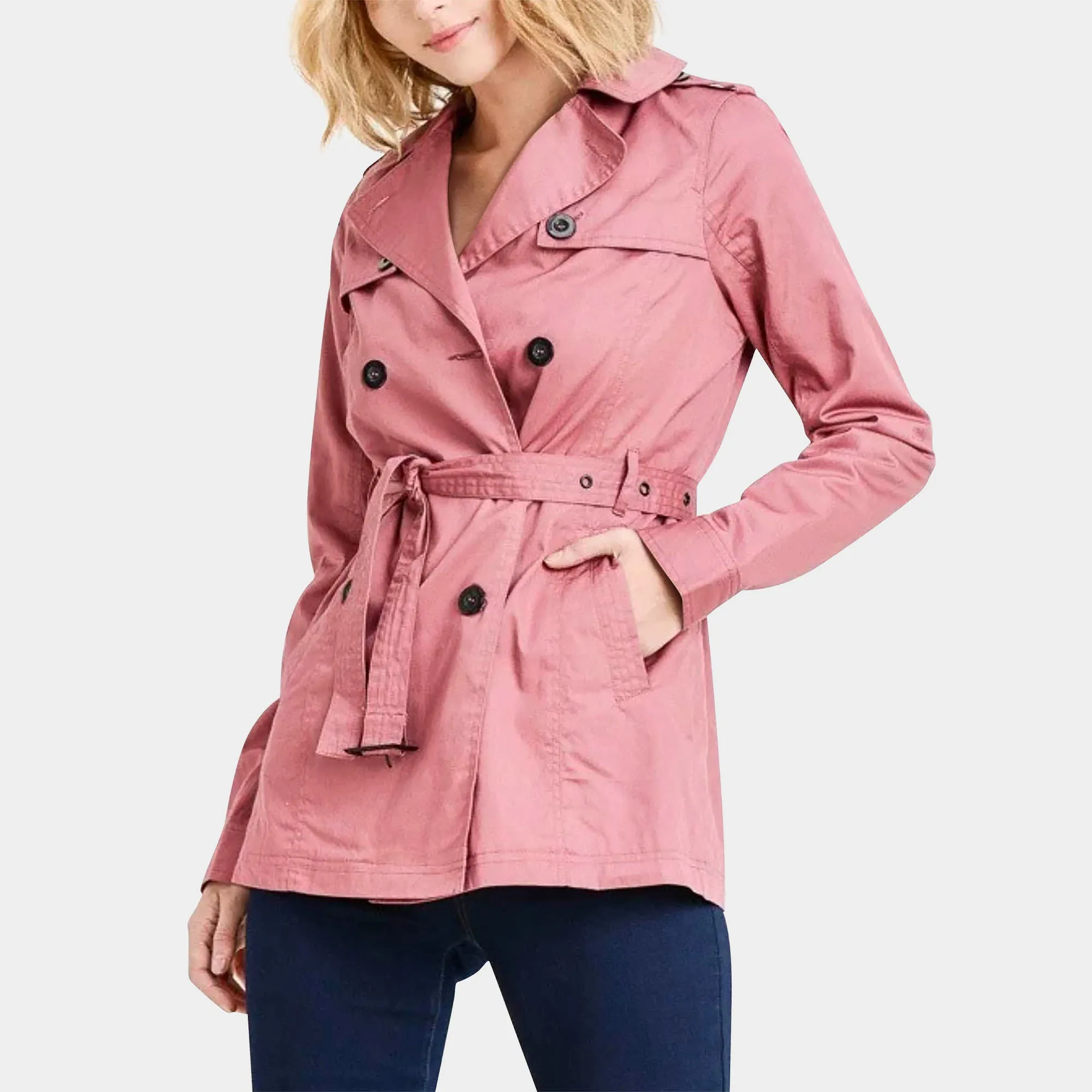 Women's Trench Coat with Fur Lining